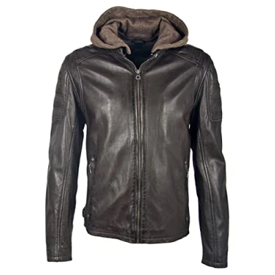 Abbildung von Gipsy RYLO Lakev Lederjacke, Herren, Größe: Large, Bio dark brown