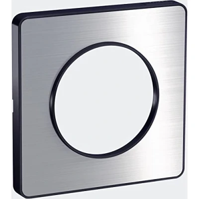 Abbildung von Schneider Electric S540802J Odace Touch Dekorationsschild 1 fach, anthrazit/gebürstetem Aluminium