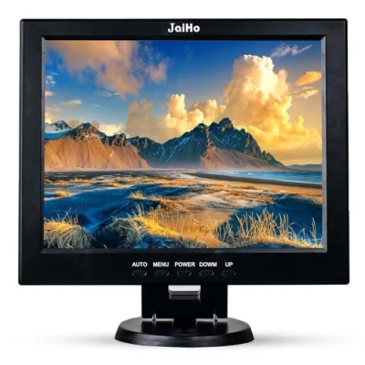 Abbildung von JaiHo 12 Zoll CCTV Monitor Audio Video Display, 4:3 Kleiner PC Bildschirm mit HDMI/VGA/BNC/AV/USB LCD Monitore für House Überwachungs Kamera DVD DVR Raspberry Pi, 800x600
