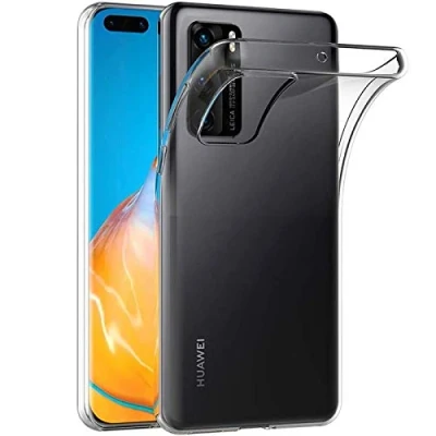 Abbildung von Verco Handyhülle für Huawei P40 Case, Handy Cover Hülle Transparent Dünn Klar Silikon, durchsichtig