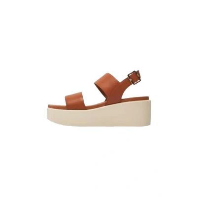 Abbildung von Geox Plateausandalette, Damen, Größe: 39, Cognac Schuhe