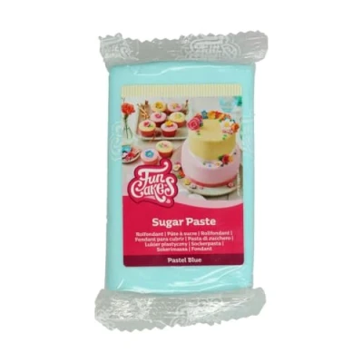 Abbildung von FunCakes Rollfondant Pastellblau: Einfach zu verwenden, glatt, flexibel, weich und biegsam, perfekt zum Dekorieren von Kuchen, halal, koscher glutenfrei, 250 g