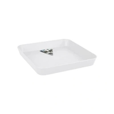 Abbildung von elho Loft Urban Untersetzer Eckig 22 für Außen &amp; Zubehör Ø 22.0 x H 3.1 cm Weiß/Weiss