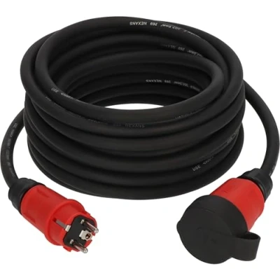 Abbildung von Brennenstuhl Professional Verlängerungskabel VN 1200 IP44 (10m Kabel in schwarz H07RN F 3G2,5, Baustelleneinsatz und ständiger Einsatz im Freien, Made Germany)