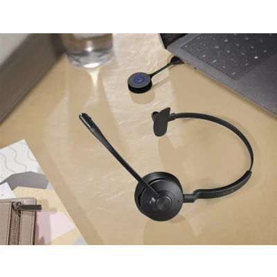 Abbildung von Jabra Engage 55 Schnurloses Mono Headset mit DECT Adapter Mikrofon Geräuschunterdrückung, umfangreiche Reichweite und Ladestation Für Google Meet Zoom zertifiziert Schwarz