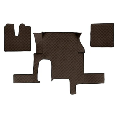 Abbildung von F CORE Eco Leather Q FL29 BROWN Fußmattensatz Leder 3 braun MAN: TGX