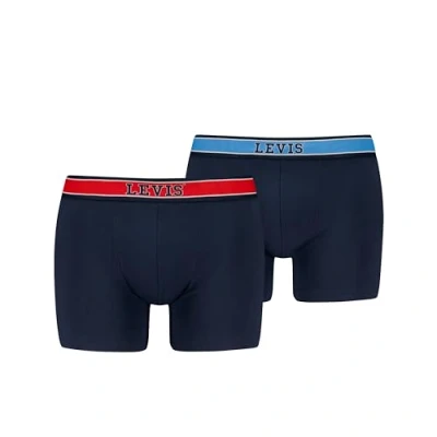 Abbildung von Levi&#039;s Herren Boxer Bodywear, Navy Red Combo, M