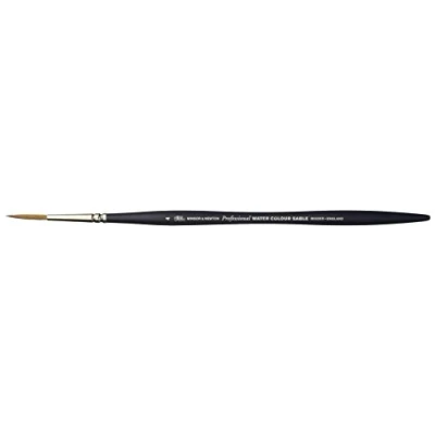 Abbildung von Winsor &amp; Newton 5069004 Professional Sable Aquarell Pinsel aus Kolinski Marderhaar für ausgezeichnete Farbtragekapazität, Sprungkraft, Punktgenauigkeit Schlepper Nr. 4 2,6 mm kurzer Stiel