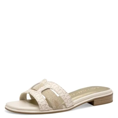 Abbildung von Marco Tozzi Pantolette flach, Damen, Größe: 36, Cream comb Schuhe