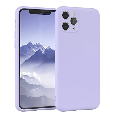 Abbildung von EAZY Case Silikonhülle für iPhone 11 Pro Hülle Silikon Lila weich stoßfeste Handyhülle Schutzhülle mit Kameraschutz Dünn Premium Schutz Cover TPU Phone Bumper Lavendel Violett