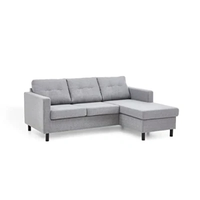 Abbildung von Atlantic Home Collection Polsterecke Tea, 189/150/81 cm, Ecke beidseitig montierbar, Grau