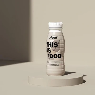 Abbildung von yfood Drink Cold Brew Coffee, Leckere Trinkmahlzeit für unterwegs, THIS IS FOOD Drink, 23g Protein, 26 Vitamine und Mineralstoffe, 16 x 330ml, Geschmack Kaffee, inkl. 4,00 Pfand