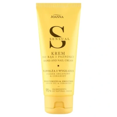 Abbildung von JOANNA Sensual Hand und Nagel Creme Handcreme mit Arganöl Ceramiden Feuchtigkeitsspendende Handpflege Handbalsam für brüchige Nägel trockene Hände schnell einziehend 100 g