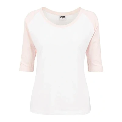 Abbildung von Urban Classics Ladies 3/4 Contrast Raglan TEE Tshirt print, Damen, Größe: Small, White