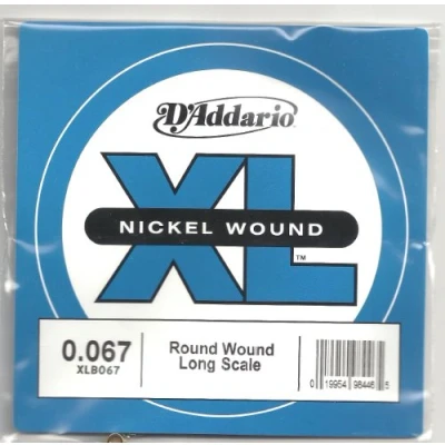 Abbildung von D&#039;Addario XLB067 Nickel Wound Bass Guitar Single String, Long Scale, .067