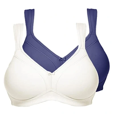 Abbildung von Susa Damen Doppelpack BH, Marine/Champagner, 100B EU