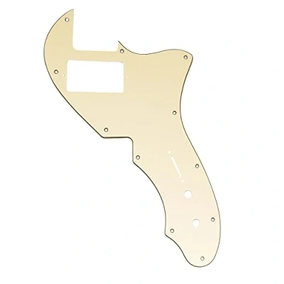 Abbildung von Musiclily Pro 11 Löcher Single H Gitarren Schlagbrett Pickguard für USA Fender 69 Tele Thinline Style E Gitarre, 3 lagig Cream