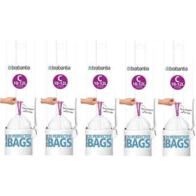 Abbildung von Abfallbeutel Brabantia Smartfix Modell C, 12 L, Rolle mit 20 Beuteln