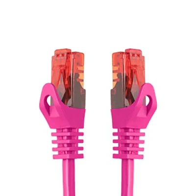 Abbildung von BIGtec 10m LAN Kabel Netzwerkkabel Patchkabel High Speed Ethernet pink kompatibel zu Cat 5 6 7 8 Switch Router Modem Patchpannel Access Point Patchfelder