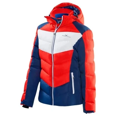 Abbildung von Black Crevice Damen Skijacke, rot/blau/weiß, 38