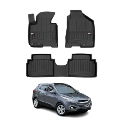 Abbildung von OMAC Gummi Fußmatten kompatibel mit Hyundai iX35 2009 2015 Premium TPE Automatten 3tlg