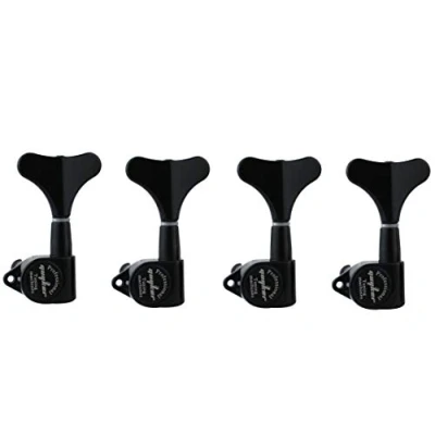 Abbildung von Guyker Guitar Bass Tuners (4 for Left) 1:17 Ratio Headstock Sealed Tuning Key Pegs Machine Head Replacement Electric Jazz or Precision Instruments Black
