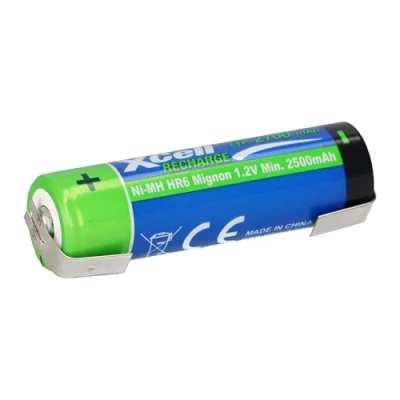 Abbildung von Akku AA Mignon 1,2V 2700mAh NiMH Batterien mit Lötfahne U wiederaufladbar + geringe Selbstentladung