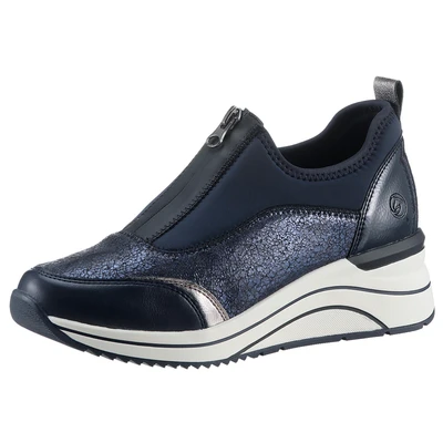 Abbildung von Remonte Sneaker low, Damen, Größe: 44, Navy blau altsilber Schuhe