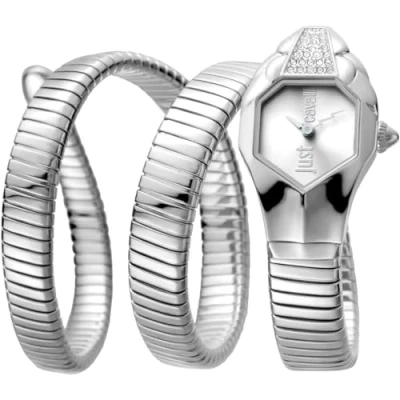 Abbildung von Just Cavalli Damen Analog Quarz Uhr mit Edelstahl Armband JC1L022M0055