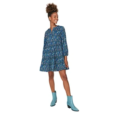 Abbildung von Trendyol Damen Décollette Detailed Bodycon Knitting Dress Kleid, Green, 42
