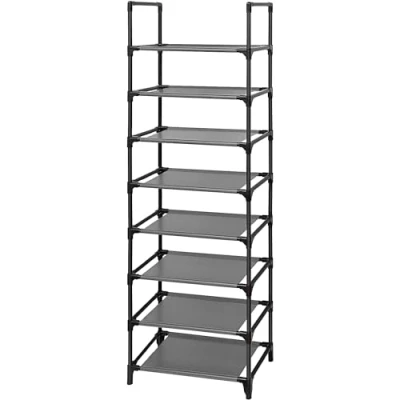 Abbildung von edihome, Schuhregal, 8 Ebenen, (46 x 27 141 cm), Schuhschrank Schmal, Schmale und hohe Schuhregale aus Kunststoff, Vertikal, Regal, Show Rack (8 Ebenen)
