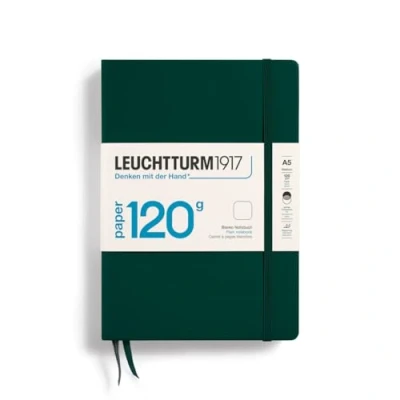Abbildung von LEUCHTTURM1917 370340 Notizbuch Medium (A5) 120 g/m² Paper Edition, Hardcover, 203 nummerierte Seiten, Forest Green, blanko