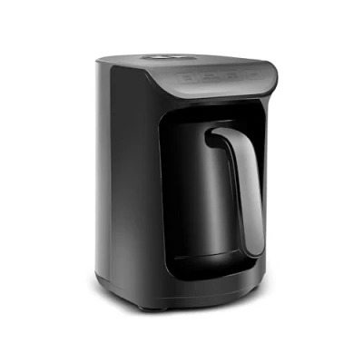Abbildung von KARACA Hatır Köz Türkische Kaffeemaschine, 300 ml Kapazität, Bereitet 5 Tassen Türkischen Kaffee, Automatische Abschaltung &amp; Temperaturregelung, Authentischer Holzkohle Geschmack, 535W, Anthrazit