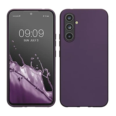 Abbildung von kwmobile Hülle kompatibel mit Samsung Galaxy A54 5G TPU Silikon Handyhülle Schutzhülle stoßabsorbierend flexibel Case in Metallic Brombeere