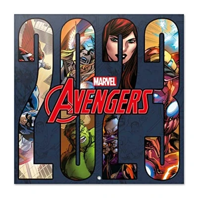 Abbildung von Grupo Erik Wandkalender 2023, Marvel Avengers Jahreskalender Kalender 2023 mit Geschenk Poster, zum Aufhängen offizieller Lizenz
