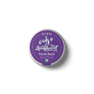 Abbildung von Alteya Bio Mehrzweckbalsam Lavendel 30 gr USDA Organic zertifiziert Rein Natürlich Hautpflege für Körper, Hände und Füße auf der Basis von ätherischem Lavendelöl in therapeutischer Qualität