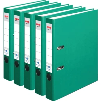 Abbildung von Herlitz Ordner maX.file nature plus, Spezialpapierbezug, Kantenschutz, standfest, A4 5 cm, grün