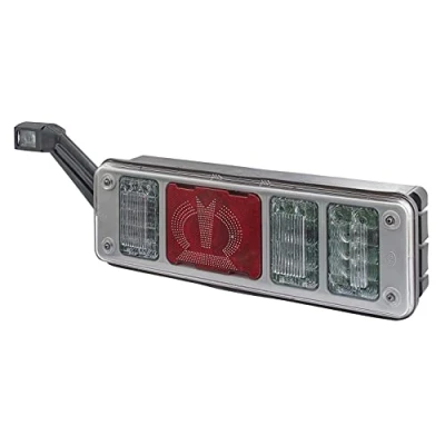 Abbildung von HELLA Heckleuchte &quot;Krone&quot; LED 24V Anbau/geschraubt ECE/ADR/GGVS/nicht SAE Lichtscheibenfarbe: glasklar Stecker: EasyConn Male links Menge: 1 2VP 340 960 231