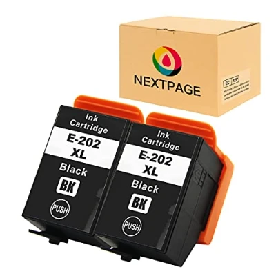 Abbildung von Nextpage 202XL Ersatz für Epson 202 XL Druckerpatronen Expression Premium XP 6000 6005 6100 6105 XP6000 XP6005 XP6100 XP6105 Drucker (2 Schwarz Tintenpatronen)