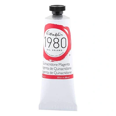 Abbildung von Gamblin 1980 Oelfarbe Quinacridone Magenta 37 ml