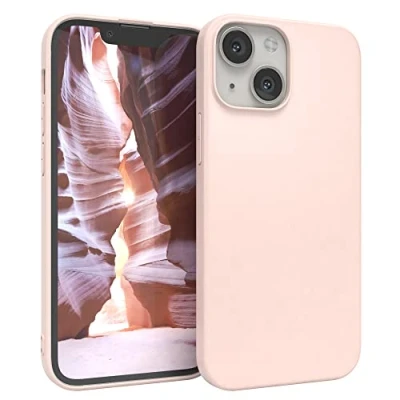Abbildung von EAZY CASE Handyhülle Silikon mit Kameraschutz kompatibel iPhone 13 Mini in Hellrosa, Rosa, Ultra dünn, Slimcover, Silikonhülle, Hülle, Softcase, Backcover