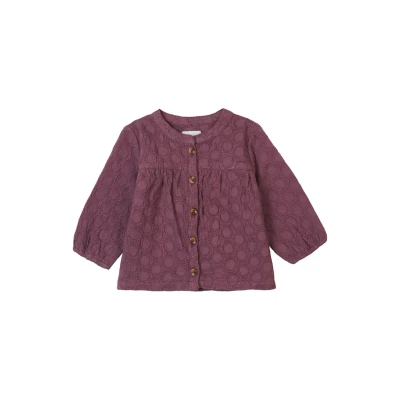 Abbildung von Noppies Baby Mädchen Girls Blouse Fruges Long Sleeve Bluse, Flint N236, 56 EU