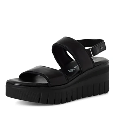 Abbildung von Tamaris Keilsandalette, Damen, Größe: 37, Black Schuhe