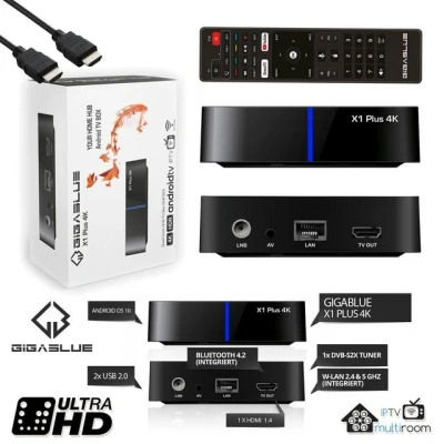 Abbildung von Gigablue X1 Plus 4K UHD Android 10 SAT IP Netzwerk Receiver