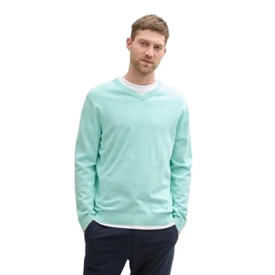 Abbildung von TOM Tailor Vneck Strickpullover, Herren, Größe: XXL, Soft mint green melange