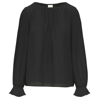 Abbildung von s.Oliver Black Label MIT PLISSEEÄRMELN Bluse, Damen, Größe: 44, Schwarz