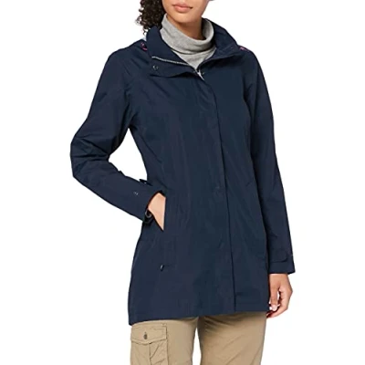 Abbildung von CMP Lange Ripstop Regenjacke für Damen, Schwarz Blau, D40
