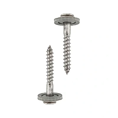 Abbildung von HELPMATE Spenglerschrauben 4,5x45 mm, 150 Stück, DIN 7995, Edelstahl A2, PZ2, Dachdeckerschrauben, Linsenkopf, mit Tellerscheibe und EPDM Di, Silber, 4,5 x 45 mm