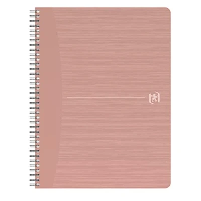 Abbildung von Oxford Spiral Notizbuch A4 liniert, 180 Seiten, My Rec’Up, aus recycelten Papp Bechern, rosa, 5 Stück