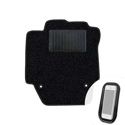 Abbildung von moto MOLTICO Fahrer Fußmatte Auto Velours Fahrerseite Autoteppiche Schwarz Fahrermatte 1 teilig passend für Renault Captur 2014 2019